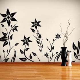 Giardino di vinile decorativo con I fiori