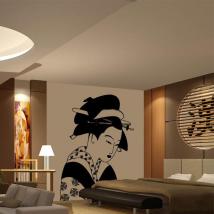 Donna giapponese di vinile decorativo