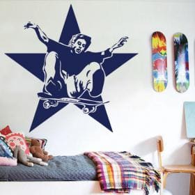 Vinile decorativo pattinatrice e stelle