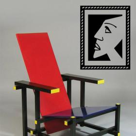 Ritratto cubista vinile decorativo