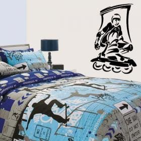 Pattini in linea vinile decorativo