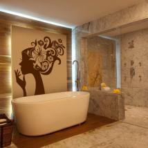 Adesivi murali floreale femminile