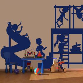 Bambini che giocano vinile decorativo