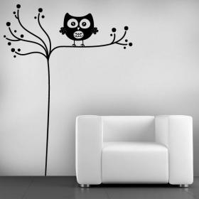 Minimalista vinile decorativo gufo