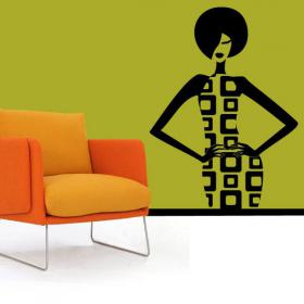 Donna retrò vinile decorativo