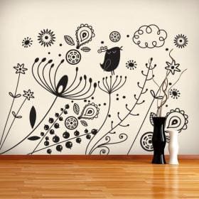 Arte di adesivi Paredes Floral