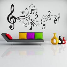 Vinile decorativo note musicale