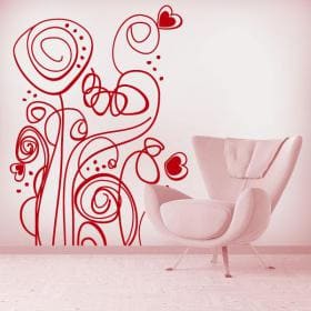 Fiori retr&ograve; vinile decorativo