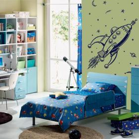 Razzo spaziale vinile decorativo