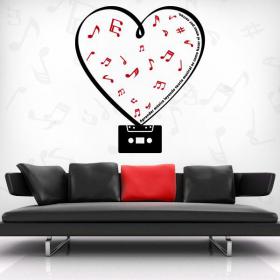 Vinile decorativo romantico cassetta