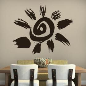 Vinile decorativo tribali sole