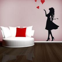 Donne romantiche vinile decorativo