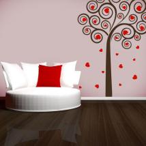 Albero decorativo del vinile di cuori