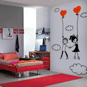 Pannelli luminescente dividendo fluowall romantico amore tra le nuvole