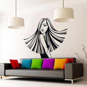 Stile di silhouette donna vinile decorativo