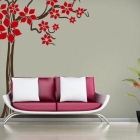Molla albero floreale vinile decorativo