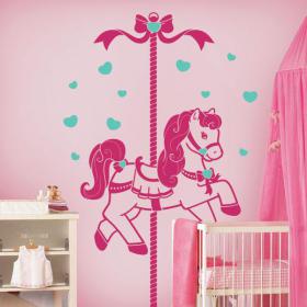 Vinile decorativo bambini cavallo retrò