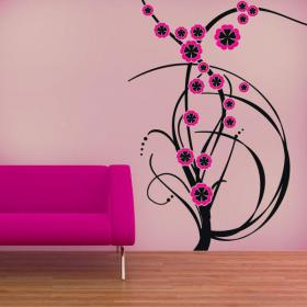 Fiori di colore vinile decorativo