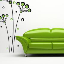 Circoli retrò di vinile decorativo fiori