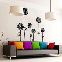 Tratti di fiori vinile decorativo
