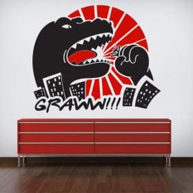 Parete vinile decorativo Godzilla
