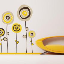 Fiori retrò di vinile decorativo muro