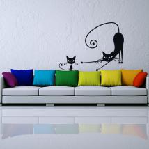Pareti di vinile adesivi gatti