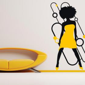 Donna di sagoma decorativa vinile anima