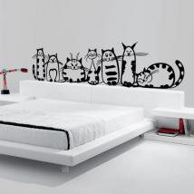 Famiglia di vinile decorativo di gatti Italian 871