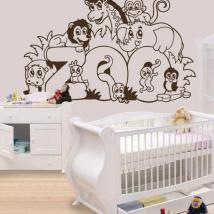 Animali dello Zoo di bambini vinile decorativo