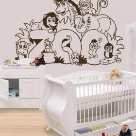Animali dello Zoo di bambini vinile decorativo
