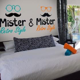 Adesivi decorativi in vinile Gay Mister e Mister