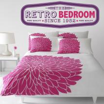 Adesivi retrò e camera da letto decorativo