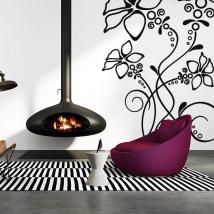 Adesivi in vinile decorativo e fiori autoadesivo