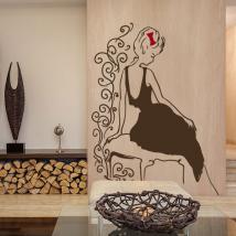 Vinile decorativo silhouette Glamour femminile