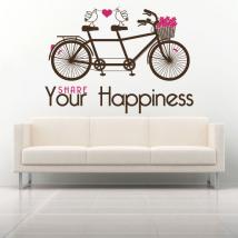 Frase di vinile decorativo Condividi vostra felicità