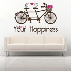 Frase di vinile decorativo Condividi vostra felicit&agrave;