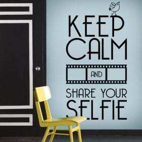 Vinile decorativo mantenere calma e Share Your Selfie