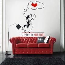 Decorativi frase di vinile romantico al Zebra