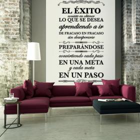 Successo di frasi e citazioni di vinile decorativo