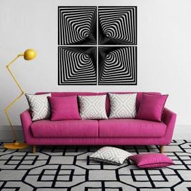 Adesivo decorativo effetto ottico del vinile