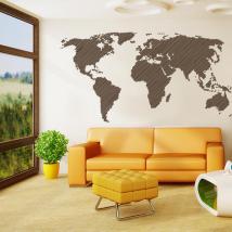 Linee di vinile adesivo decorativo mondo mappa