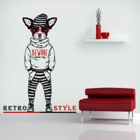 Pannelli luminescente dividendo fluowall Beware Hipster cane