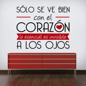 Adesivo vinile decorativo frase del piccolo principe