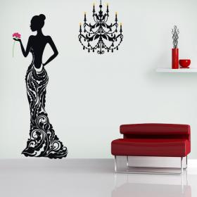 Donna di sagoma Paredes adesivi Deluxe