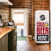 Vinile decorativi adesivi birra fredda qui