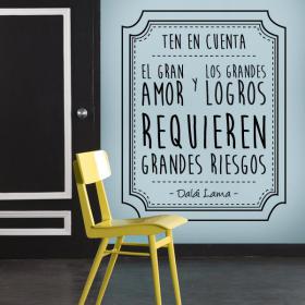 Frase di decorativi adesivi vinile Dalai Lama