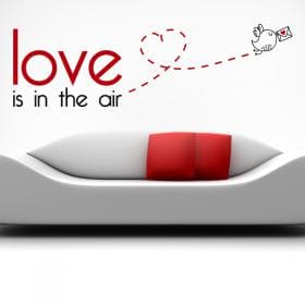 Vinile decorativo inglese frasi Love Is In The Air