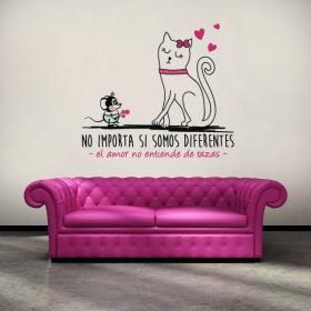 Amore frase vinile decorativo non capisce gare