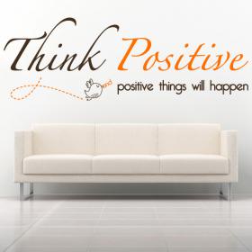 Frase inglese vinile decorativo pensare positivo